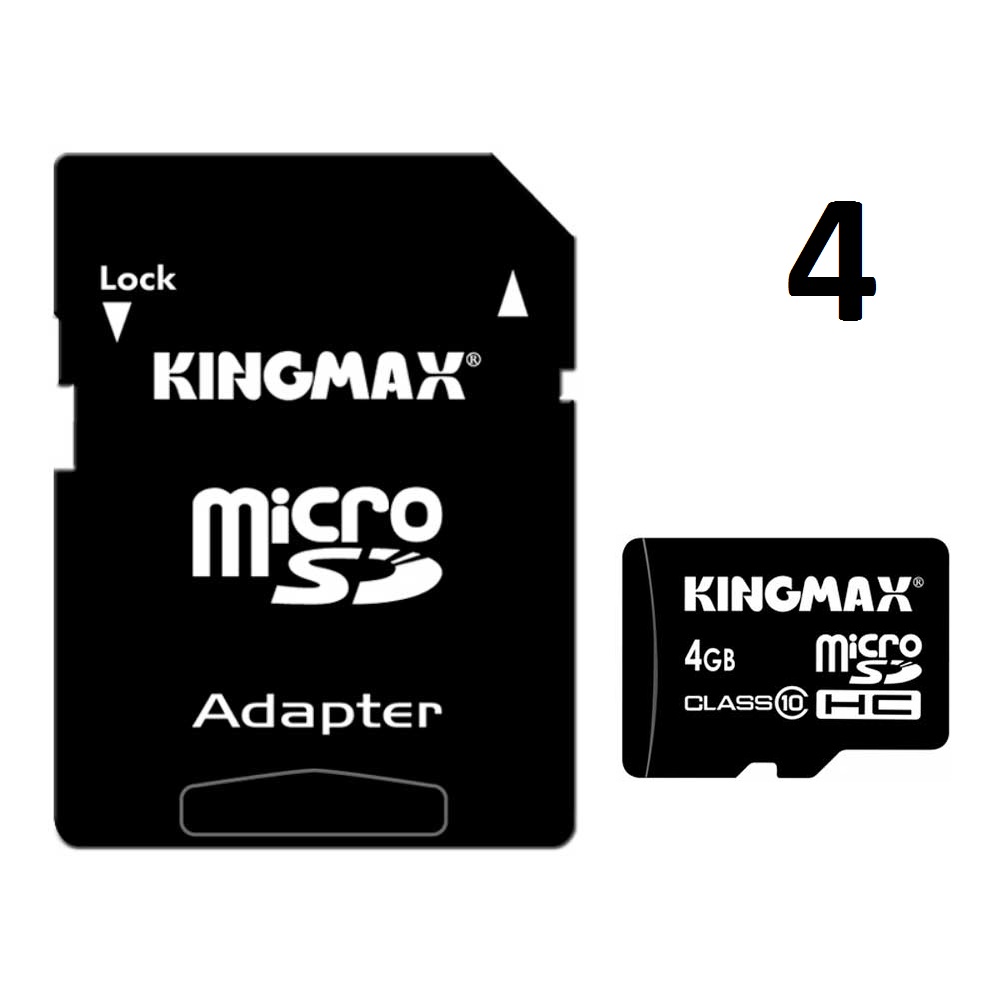 Карта памяти microSD 4Gb 10 class + переходник купить в СПБ